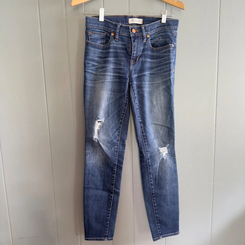 Madewell Skinny Skinny jeans size 27 distressed mid rise‎ stretch style 73888